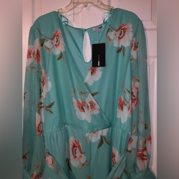 Square-Neck Linen-Blend Mini Dress - Picture 3 of 10